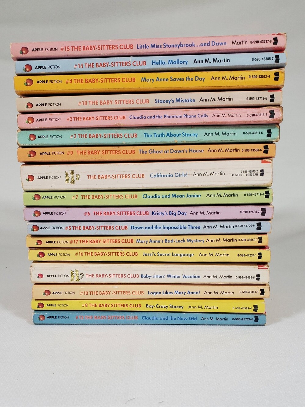 The Baby-Sitters Club Book Stack - Assorted Pastel Colors - Set Of 17